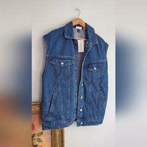 Universal Thread Goods Co. Blue Denim Vest Size Medium